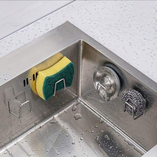 1 Pc Stainless Steel Sponge Drain Rack. - BusDeals