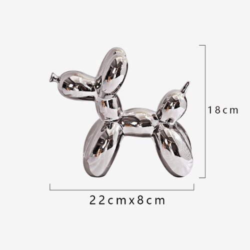 1 Piece Green Balloon Dog Statue Decoration Ornament, 18x22 cm. - BusDeals