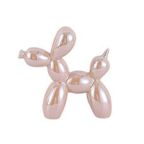 1 Piece Pink Balloon Dog Statue Decoration Ornament, 18x22 cm. - BusDeals