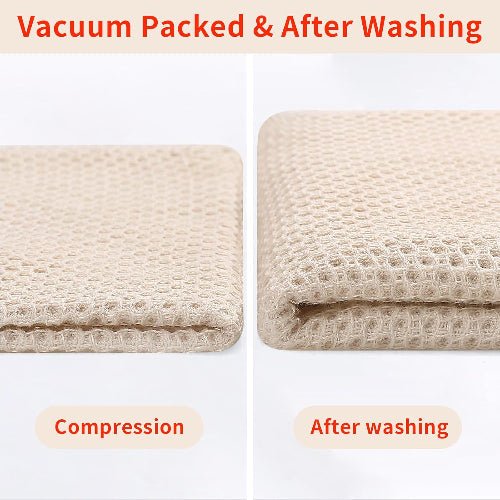 100% cotton 6 - pcs 34x34cm, waffle weave kitchen dish cloths, ultra soft absorbent quick drying dish towels, beige - BusDeals