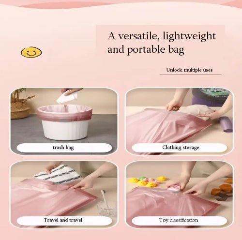 100 Pcs 45x45 cm; Extra Thick & Strong Trash Bags Small Garbage Bags. - BusDeals