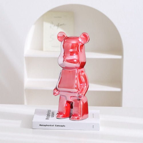 1pc 28cm Orange Decoration Trendy Bear Ceramic Ornament. - BusDeals