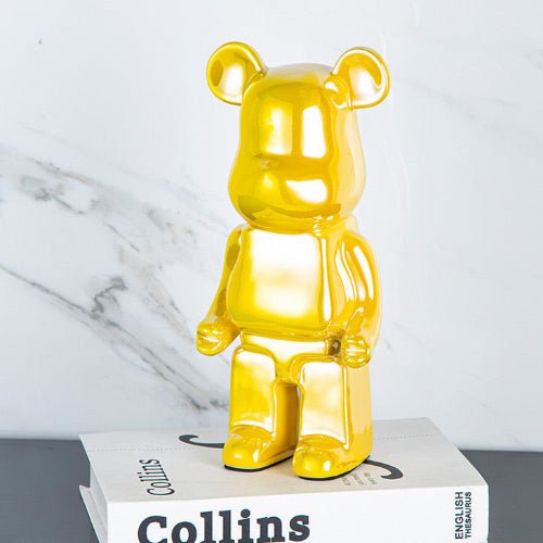 1pc 28cm Yellow Decoration Trendy Bear Ceramic Ornament. - BusDeals