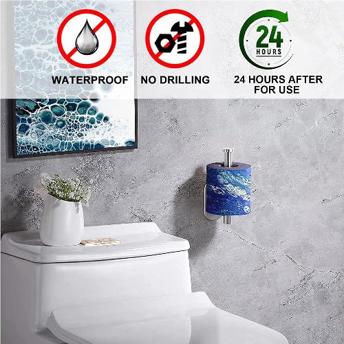 1pc Stainless Steel Bathroom Wall Mounted Toilet Paper Holder, Silver Color. - BusDeals
