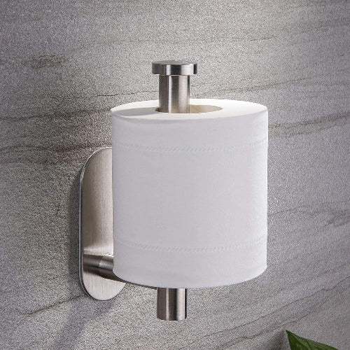 1pc Stainless Steel Bathroom Wall Mounted Toilet Paper Holder, Silver Color. - BusDeals