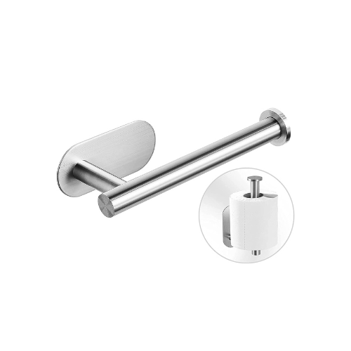 1pc Stainless Steel Bathroom Wall Mounted Toilet Paper Holder, Silver Color. - BusDeals
