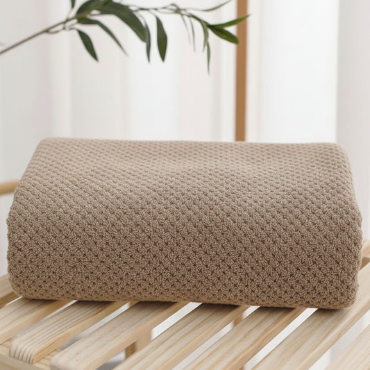 2 pcs Bath towels, fast dry coral towel set, Brown. - BusDeals