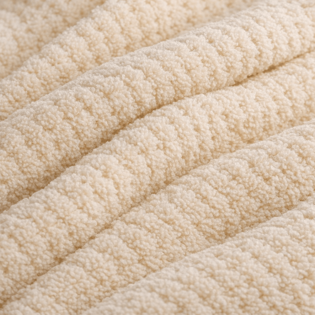 2 pcs fast dry Bath towel set (35x75cm, 70x140cm), coral towel set, Milky. - BusDeals