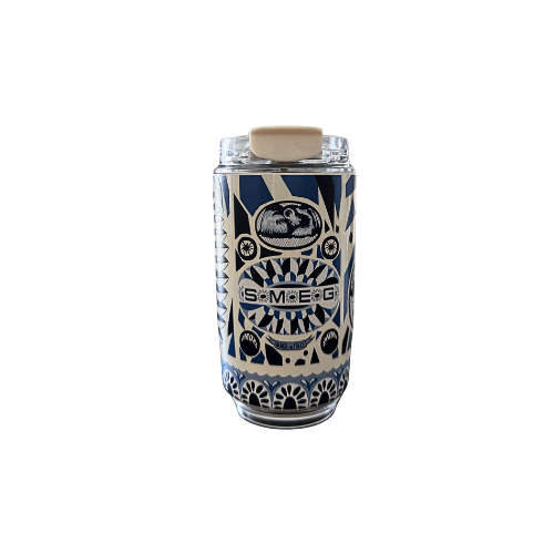 240ML Smeg Beverage Cup Travel Portable Car Drinking Cup Stainless Steel Vacuum Leak proof Coffee Thermos, Blue print - BusDeals