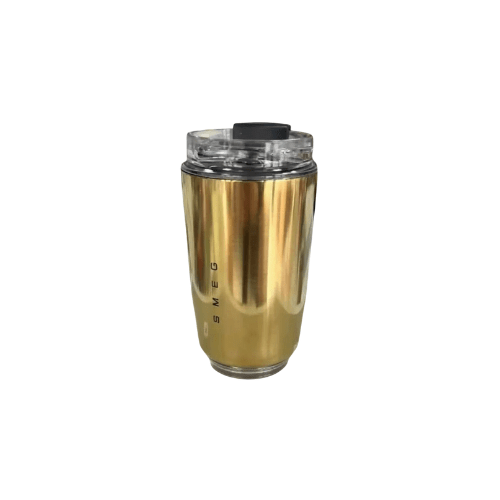 240ML Smeg Beverage Cup Travel Portable Car Drinking Cup Stainless Steel Vacuum Leak proof Coffee Thermos, Gold - BusDeals