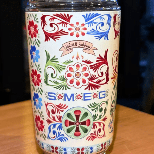 240ML Smeg Beverage Cup Travel Portable Car Drinking Cup Stainless Steel Vacuum Leak proof Coffee Thermos,Off White print - BusDeals