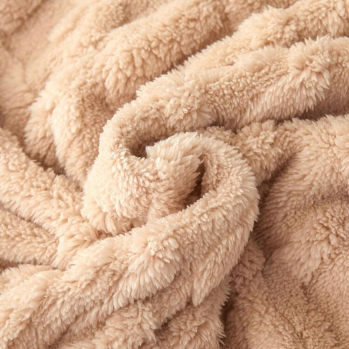 Throw Blanket Super Soft, Caramel Color, Woven Style, BusDeals Today