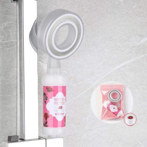 2pc Set Fragrance Shower Head Filter with Free shower head, Roses. - BusDeals
