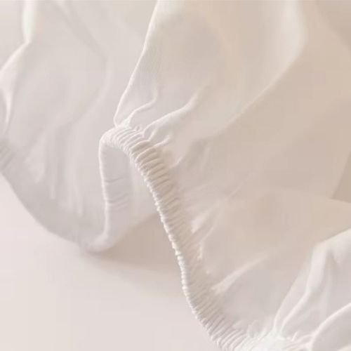 3 Pieces Fitted Bedsheet Set, Washable Cotton, White Color,King Sizes. - BusDeals