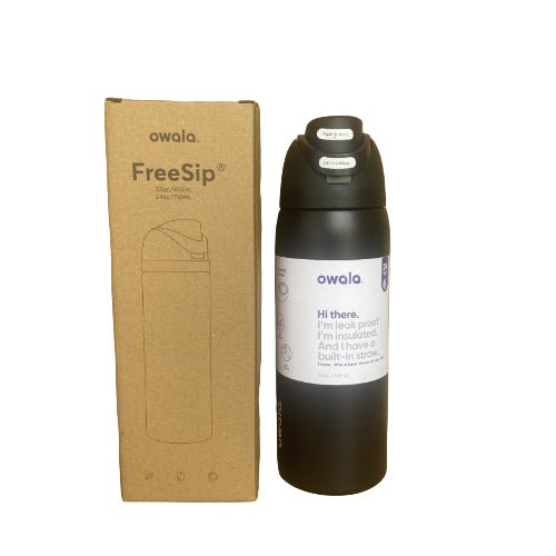 32 OZ. 945 ML Owala FreeSlip Stainless Steel Vacuum Insulated Sports Water Bottle. Black - BusDeals