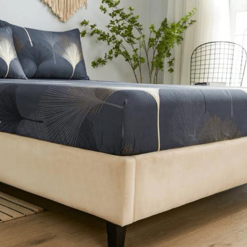 4 Pieces Bedsheet Set, Brown Color. - BusDeals