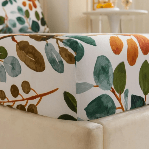 4 Pieces Bedsheet Set Leaves Design, Green. - BusDeals