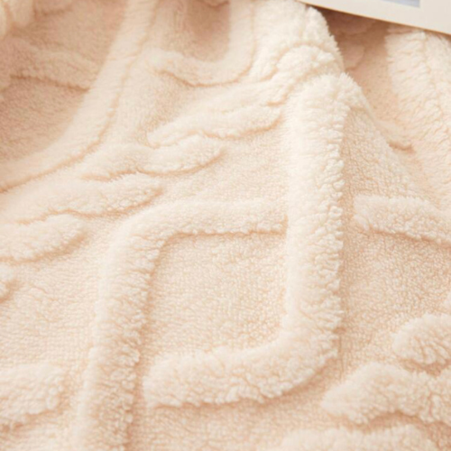 Throw Blanket Super Soft, Ivory Color, Woven Style, BusDeals Today