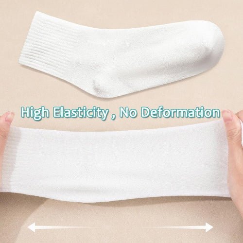 5 Pairs Disposable Cotton Socks - Travel Portable, Wash - free, Compressed, Hight Stretch for Men Women - Single - use for Daily Use,White. - BusDeals