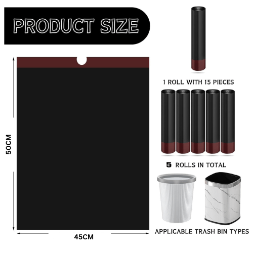 72 Pcs 45x50 cm; Extra Thick & Strong Trash Bags Small Garbage Bags. - BusDeals