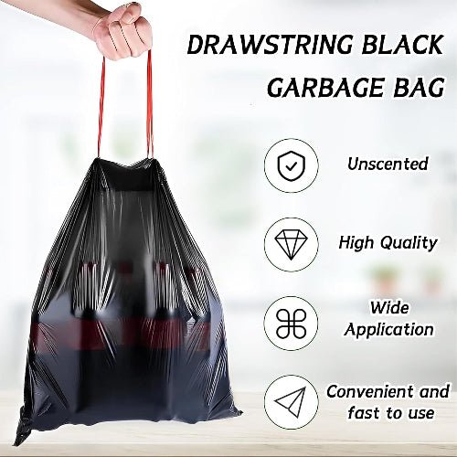 72 Pcs 45x50 cm; Extra Thick & Strong Trash Bags Small Garbage Bags. - BusDeals
