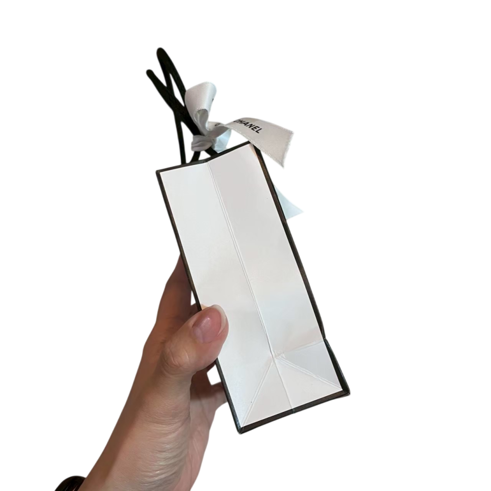 Chanel White Paper/Gift Bag - S Size 14*12cm with ribbon