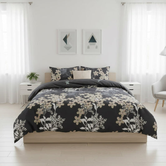 King Size 6 pieces, Lovely Flower design Iron Color, bedding set. Bedsheet Unite Arab Emirates, Dubai, Abu Dhabi- BusDeals