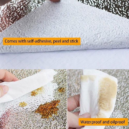 Aluminum foil waterproof paper kitchen stickers silver 40x5 meter. - BusDeals