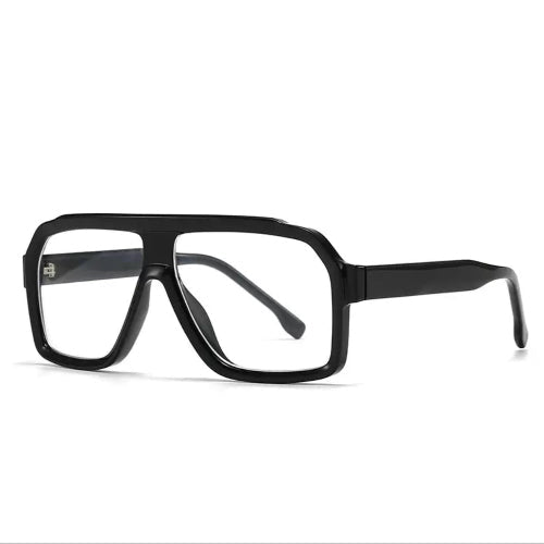 Aviator retro double bridge sunglasses, clear color. - BusDeals