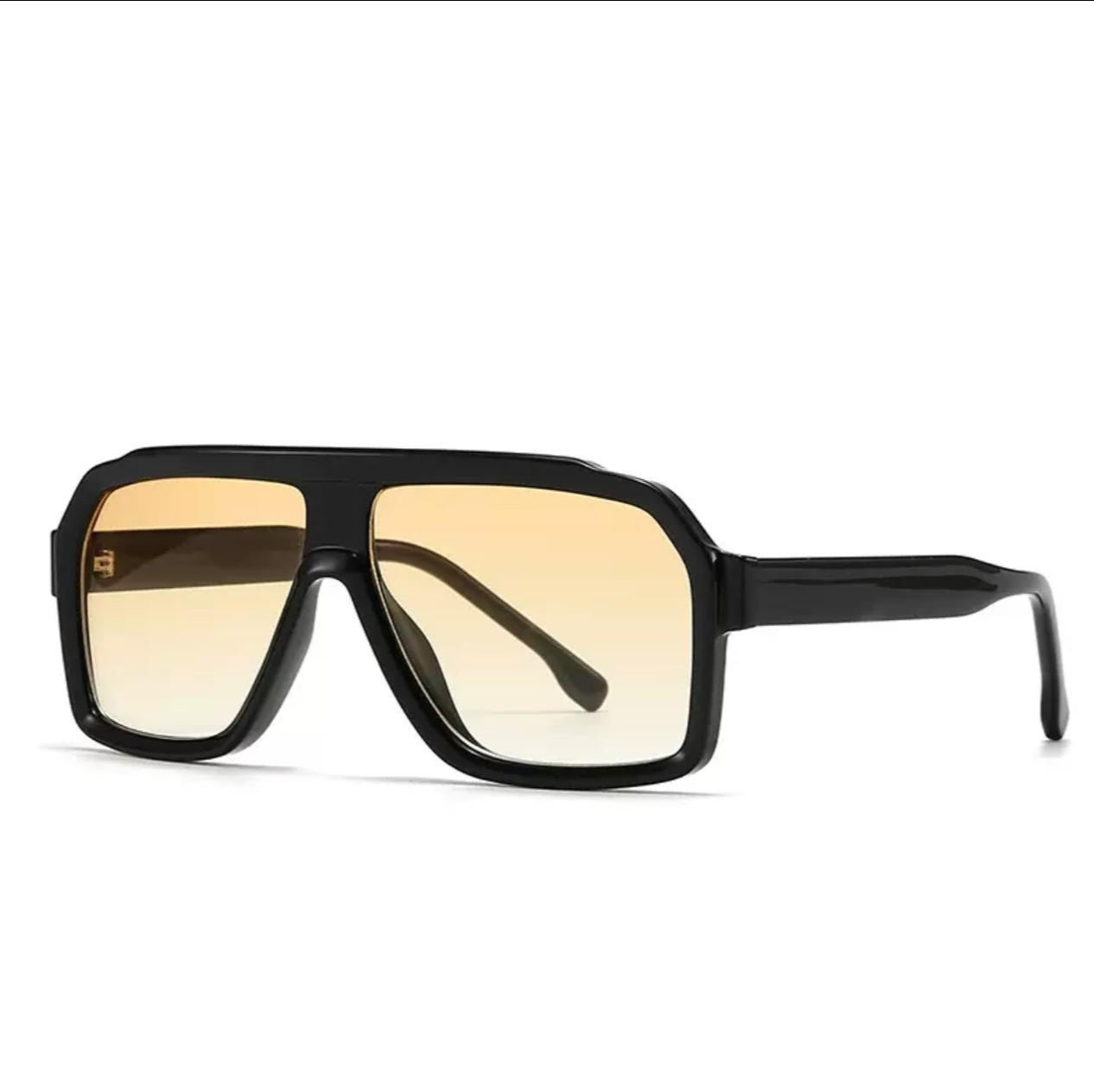 Aviator retro double bridge sunglasses, Orange. - BusDeals