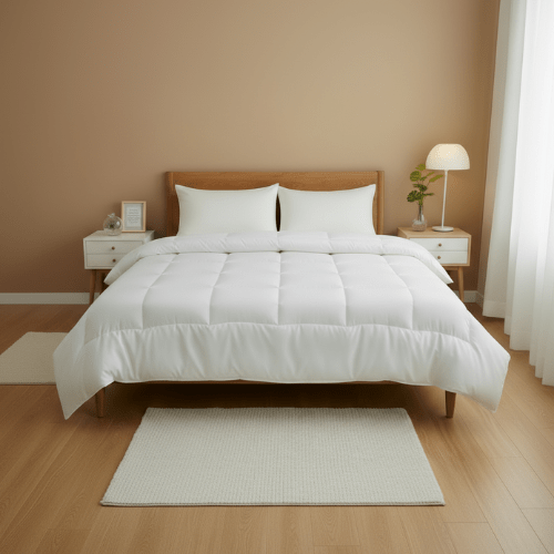 Bundle & Safe QUEEN SIZE Soft 1 Duvet (200*230cm) with 2 Pieces Pillow (50*75cm) in vacuum - packed. - BusDeals