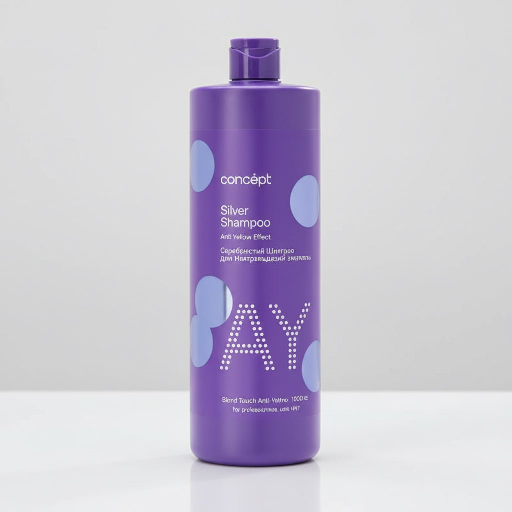 Concept Silver Shampoo 1000Ml for Light Blond & Blond Hair Anti - Yellow effect - BusDeals