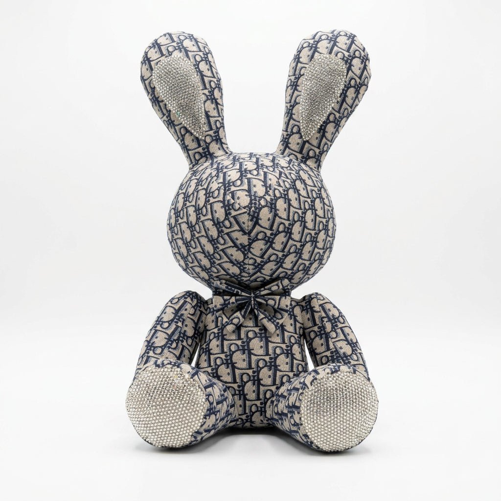 D Blue Monogram Bunny Plush . - BusDeals