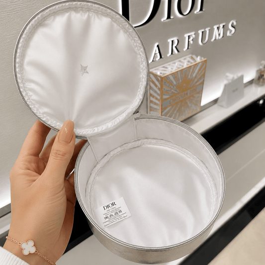 Dior Beauty Limited Small Round Silver Pouch - BusDeals