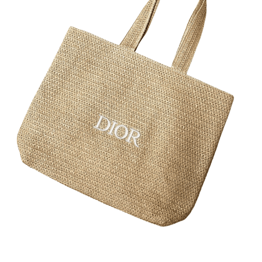 Dior Beauty Summer Gift Straw Raffia Tote Bag, Beige - BusDeals