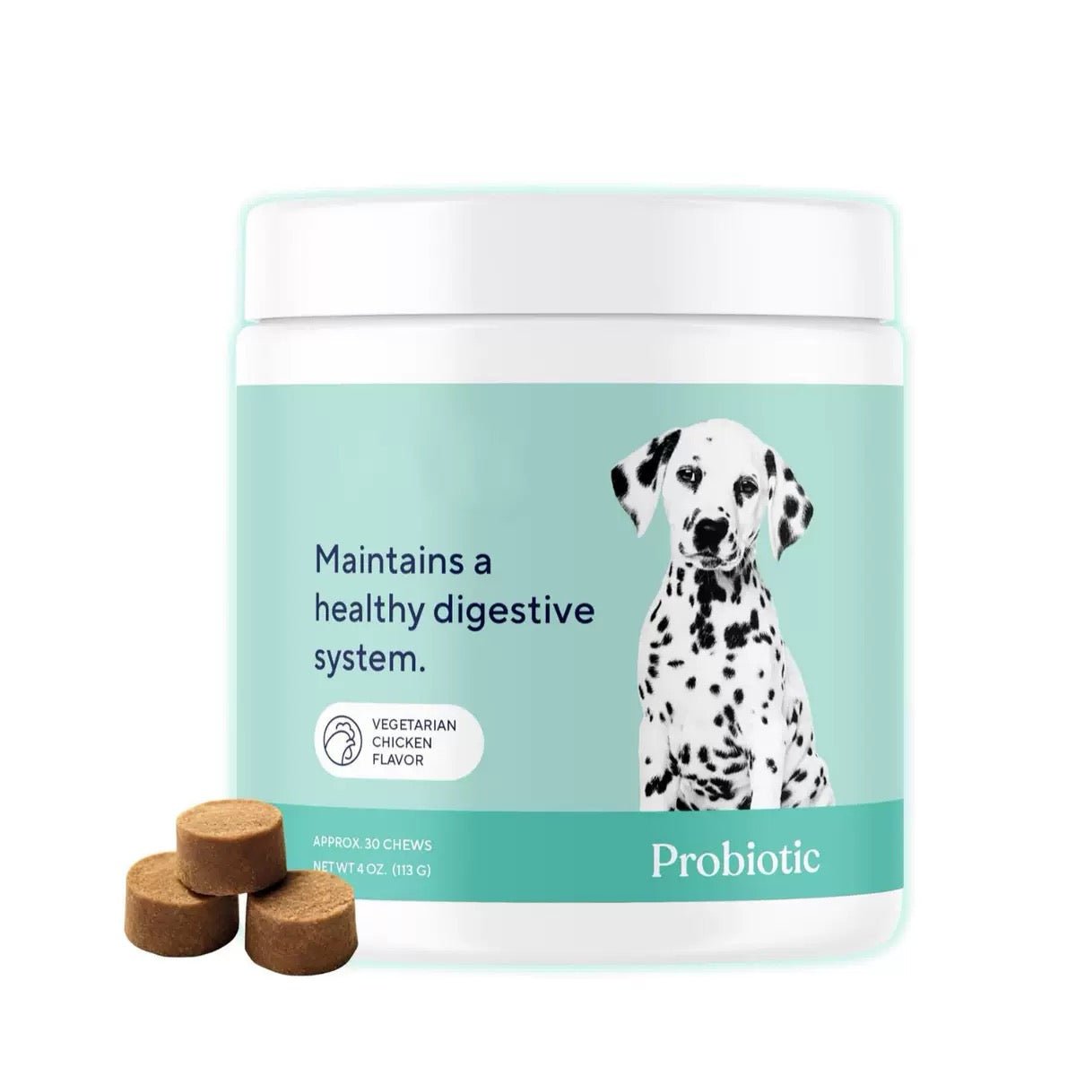 Dog Probiotic Chewable Tablets, Chicken Flavor 30 Chews - BusDeals