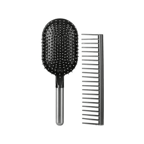 Dyson Designed Detangling Comb & Paddle Brush Styling Set, for Supersonic Hair Dryer HS03, Nickel - BusDeals