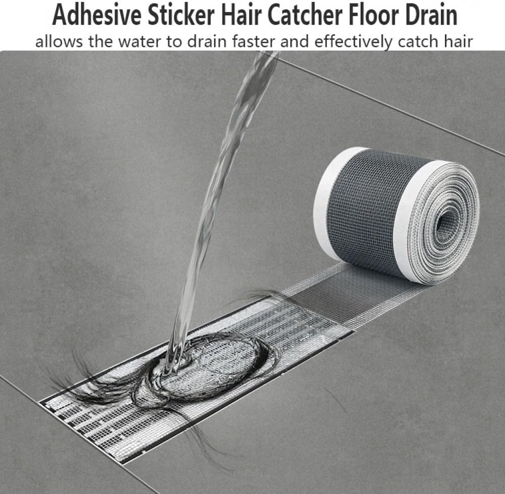 Filter Sticker,Shower Drain Adapter Hair Stopper, Drain Covers to Catch Hair - 7cm x 10m - BusDeals