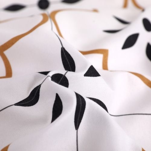 King size 6 piece duvet cover set modern tile print bedding set white. - BusDeals