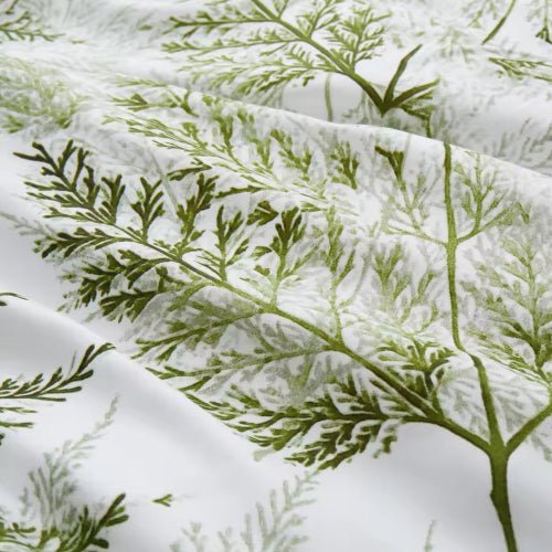 King size 6 - piece modern duvet cover set Judith palm leaf green.. - BusDeals