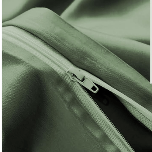 King Size 6 Pieces Premium Bamboo Satin Silky Duvet Cover set, Green color. - BusDeals