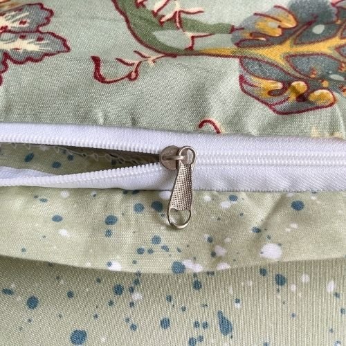 King Size 6 Pieces, Reversible Style Duvet Cover Set, Roses Design with Dark Khaki Color. - BusDeals