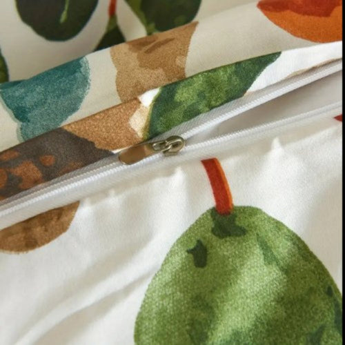 King Size without Filler 6 Pieces, Green Color Leaves Design - BusDeals