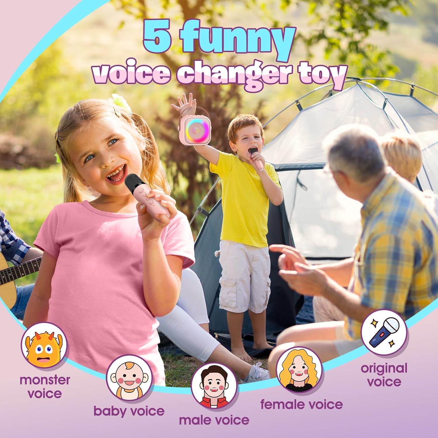 Labubu Karaoke Machine 2 Microphones Kids Girls Birthday Presents Girls. - BusDeals