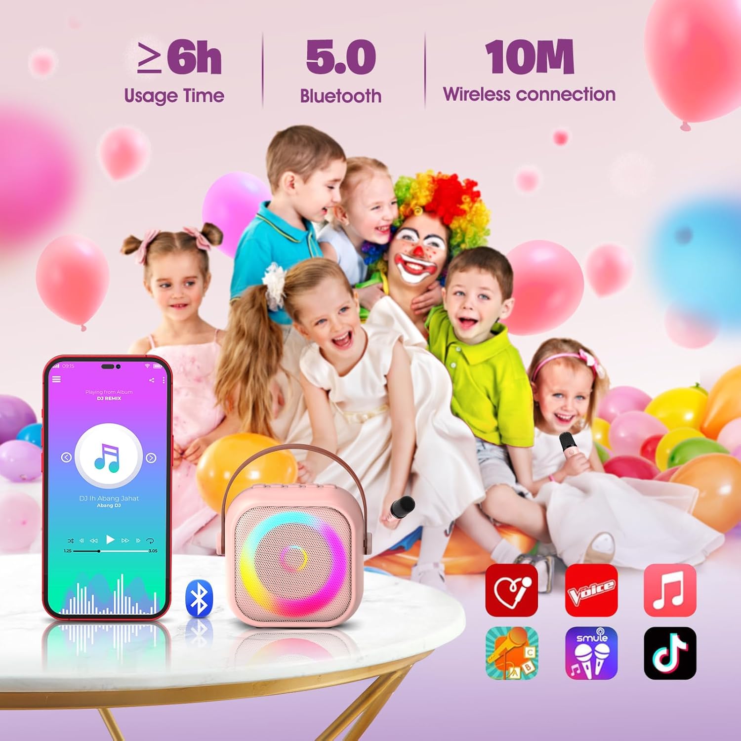 Labubu Karaoke Machine 2 Microphones Kids Girls Birthday Presents Girls. - BusDeals