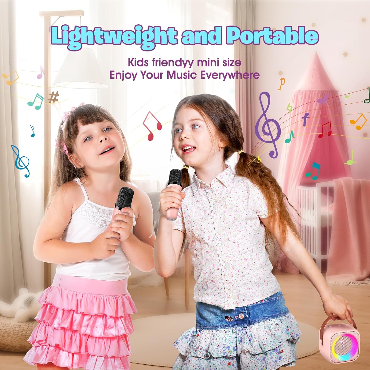 Labubu Karaoke Machine 2 Microphones Kids Girls Birthday Presents Girls. - BusDeals