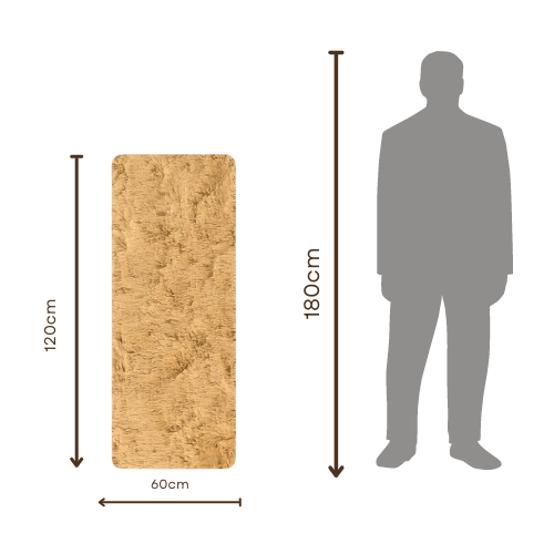 Modern soft fluffy fur carpet home decor, Mustard color - BusDeals