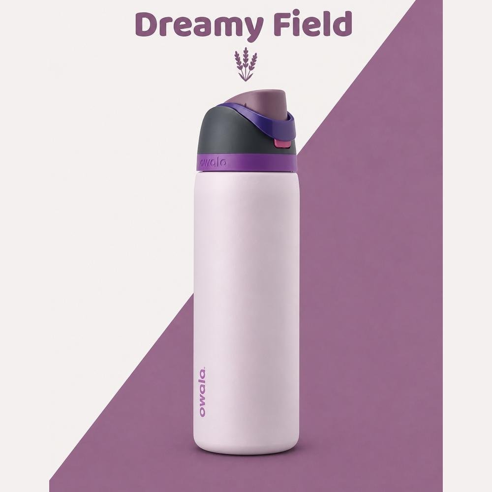 Owala FreeSip Stainless Steel Water Bottle with Straw – 32 oz Leak - Proof Travel Bottle, BPA - Free & Insulated – Dreamy Field - BusDeals