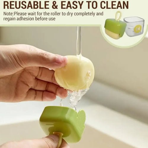 Portable Powerful Hair and Dust Remover, Washable Gel, Green color. - BusDeals