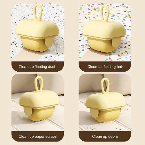 Portable Powerful Hair and Dust Remover, Washable Gel, Yellow color. - BusDeals